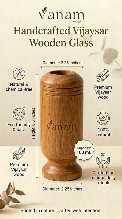 Vanam Wooden Vijaysar Glass