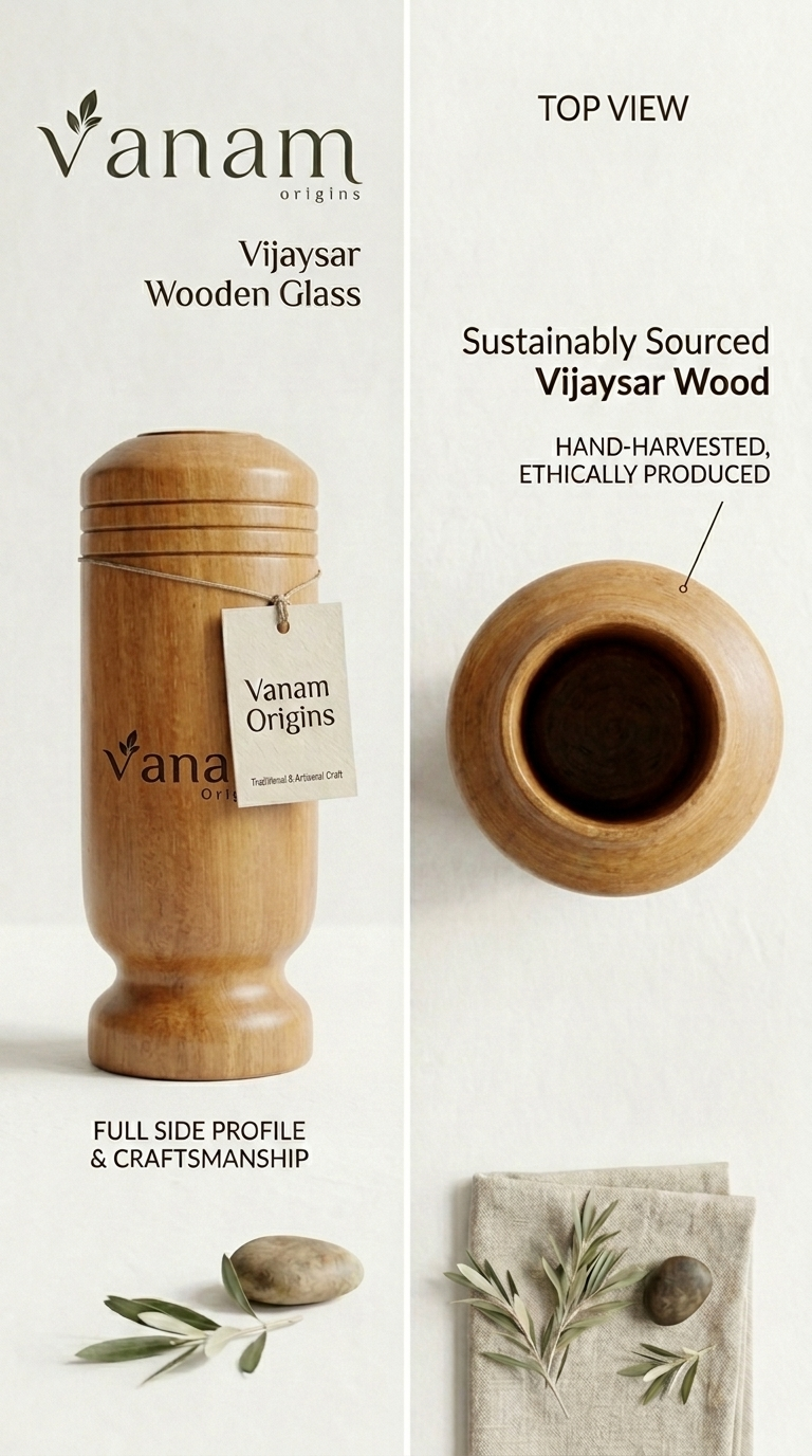 Vanam Wooden Vijaysar Glass