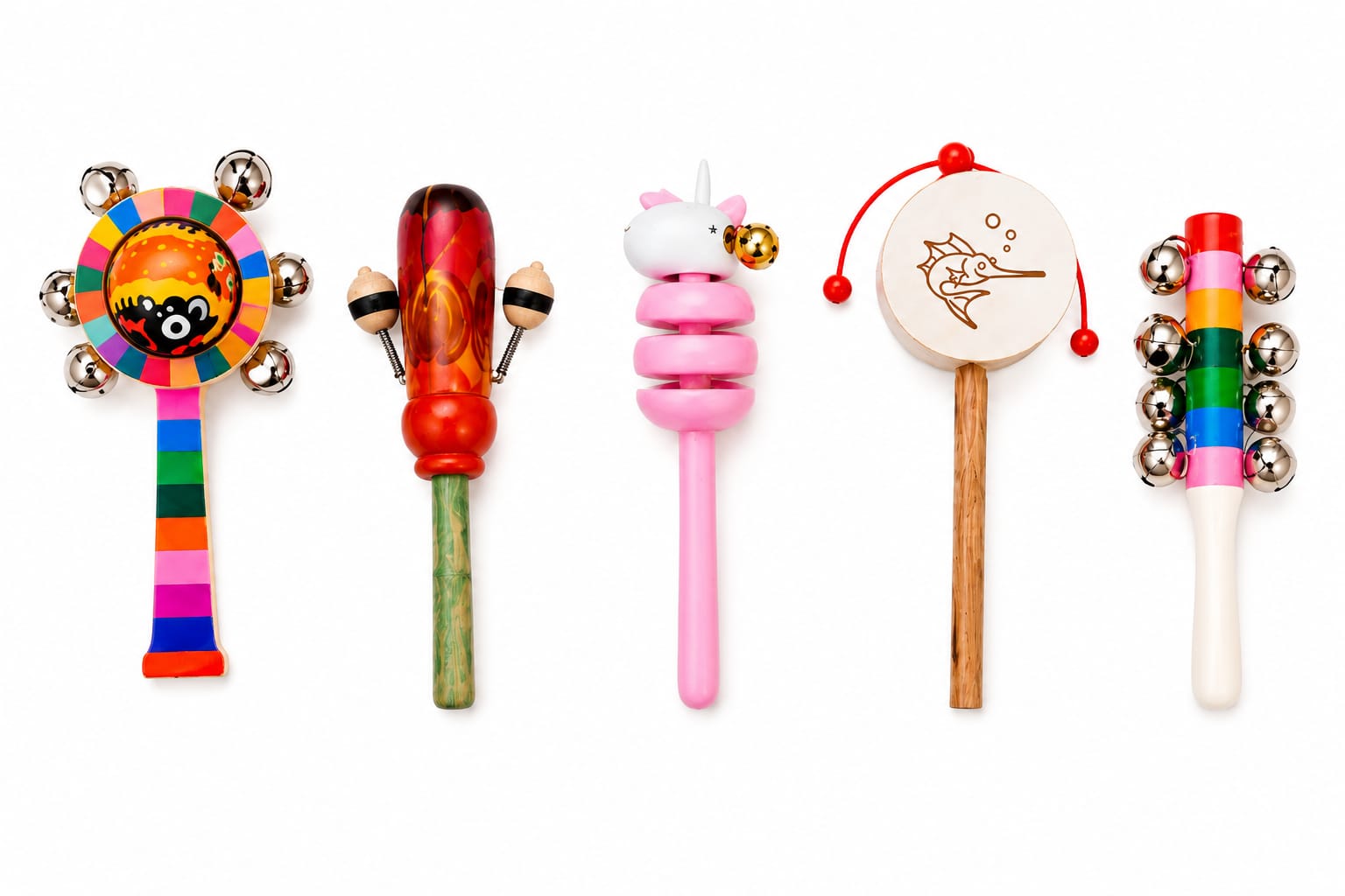 Vanam Little Roots Wooden Baby Rattle Set